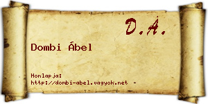 Dombi Ábel névjegykártya